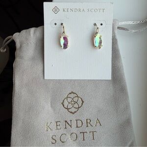 Kendra Scott | Lemmi Dichroic Gold Drop Earrings NWT!